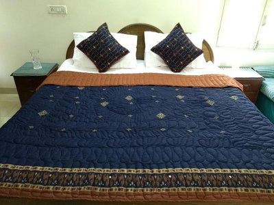 Navy Blue cotton quilt for double bed / queen size bed  , FREE  DELIVERY
