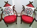 White Cotton Cushion Cover Set , 16 inches x 16 inches , Set of 2 Cushion Covers  FREE DELIVERY