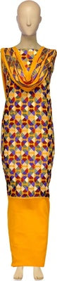 Yellow Phulkari Embroidered  Unstitched  Salwar Suit Set  FREE  DELIVERY