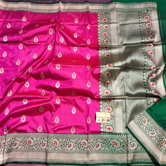 Banarasi  Silk saree with blouse , Pure silk Saree , Handloom silk saree , Silk Mark Certified , FREE DELIVERY