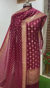 Banarasi  chanderi  wedding dress material  , FREE  DELIVERY