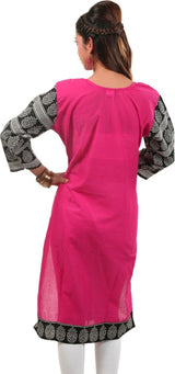 Pink cotton kurta for women ,  Chest 42 Inches , FREE  DELIVERY