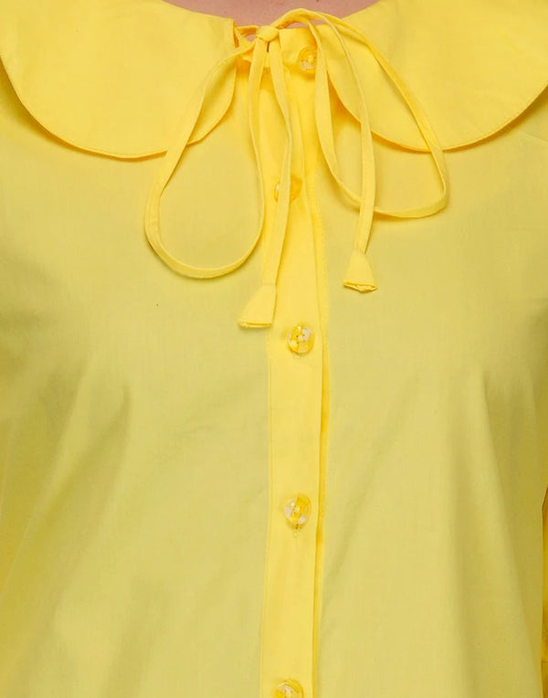 Yellow Cotton Tops For Women  , FREE  DELIVERY