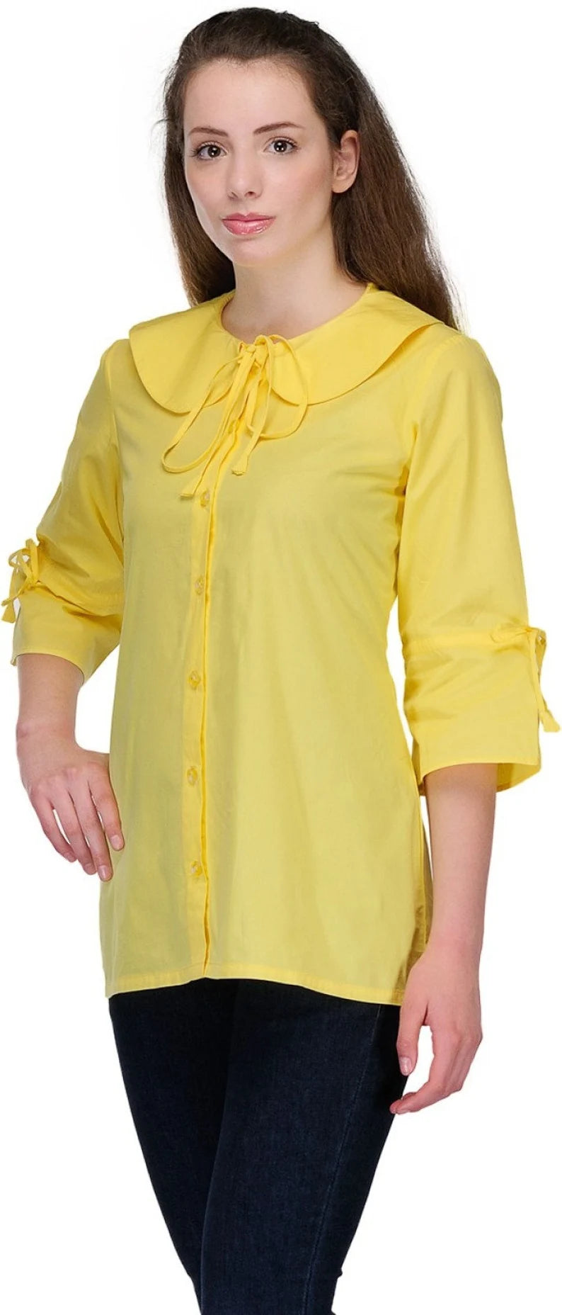 Yellow Cotton Tops For Women  , FREE  DELIVERY