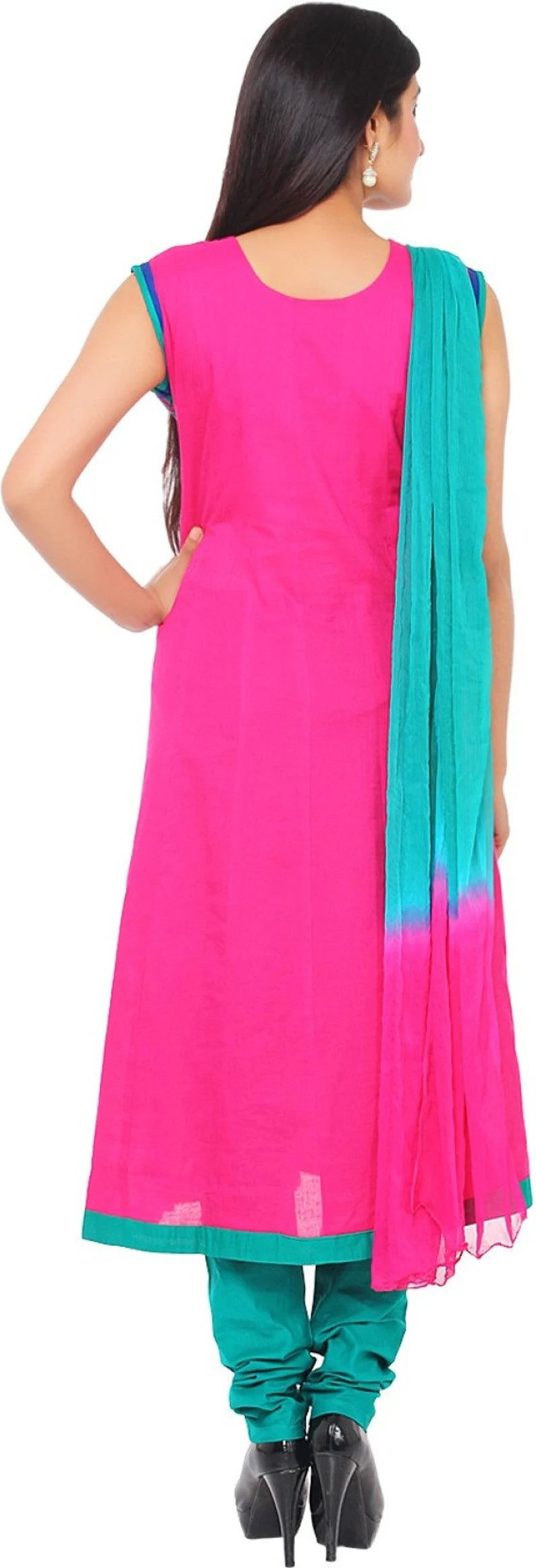 Pink  Salwar Kameez Readymade , Indian Salwar Kameez for Women, Salwar Kameez Embroidered , Chest -40 Inches  FREE  DELIVERY